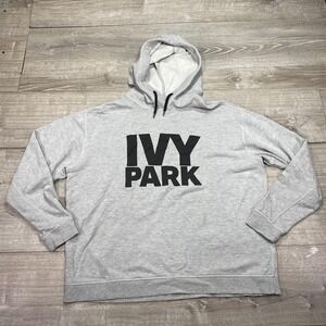 IVY PARK Hoodie Womens XL Gray Pullover Logo Graphic Athleisure Sweatshirt